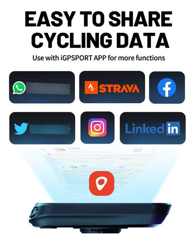 Computadora De Bicicleta Velocímetro Gps Inalámbrico Ant 2.6 Negro