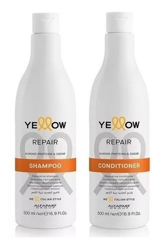 Kit Alfaparf Yellow Repair Shampoo Y Acondicionador 500ml