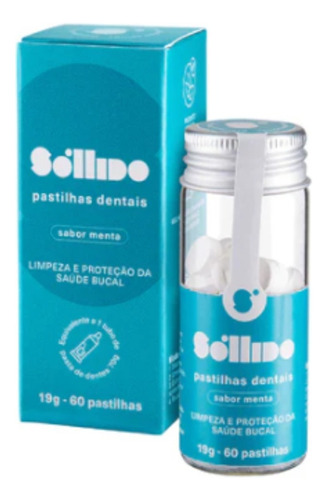 Pasta De Dente Creme Dental Vegano Em Tablet 60un Sollido