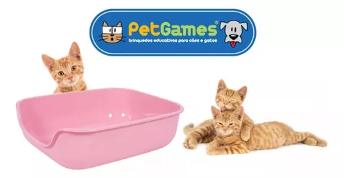 Caixona de Areia Pet Games Branca para Gatos