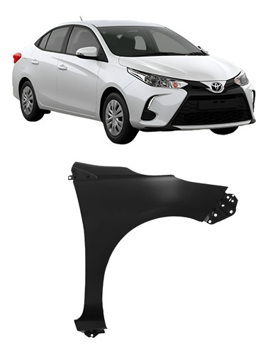 Paralama Dianteiro Yaris 2018 2019 2020 2021 2022 2023