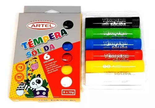 Témpera Sólida 6 Colores Artel