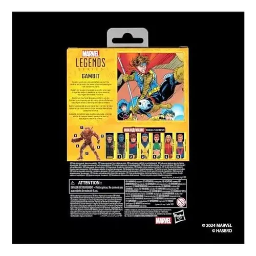 Figura Coleccionable Gambit X-men Marvel Legends, 6 Piezas