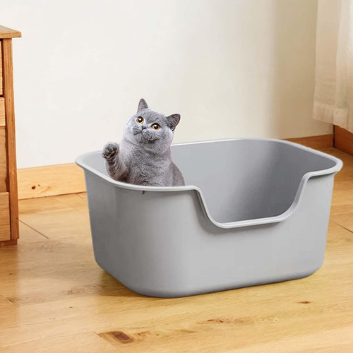 Caja De Arena Para Gatos Pet Bedpan Caja De Arena Gris