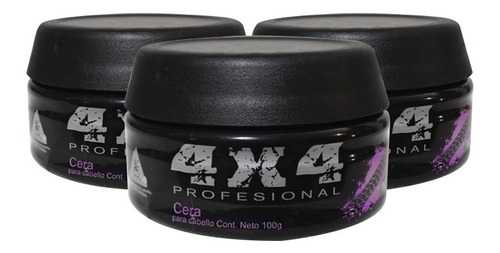 3 Piezas De Cera Para Cabello Profesional 4x4 100g