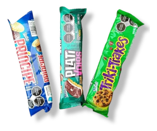 Imagen 3 de 10 de Mix 28 Galletas Marinela Príncipe Plativolos Triki 2.1 Kg