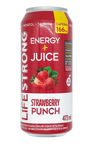 Life Strong Energy + Juice (473ml) Strawberry Punch