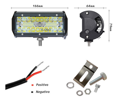 Imagen 8 de 8 de Par Faros 7''auxiliares 120w Triple-fila 6000k Auto Moto 4x4