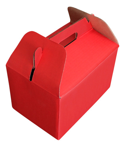 35 Cajas De Cartón Lonchera, Boxlunch De 18x12x11.5 Cm Rojo