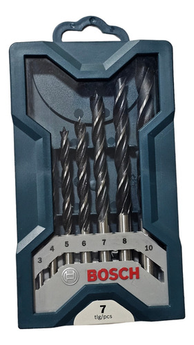 Juego De Brocas Bosch Para Madera 7pz. Con Estuche 3 A 10mm.