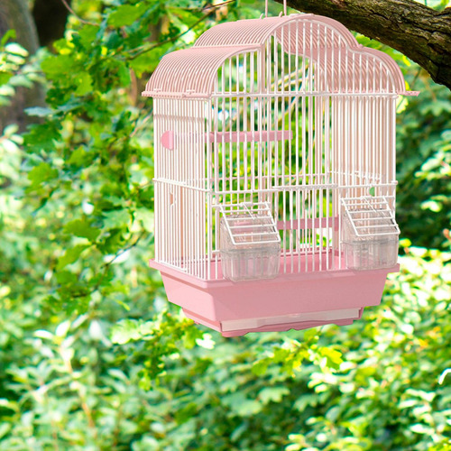 Jaula Para Pájaros Y Loros, Soporte Con Taza Para Comida, M