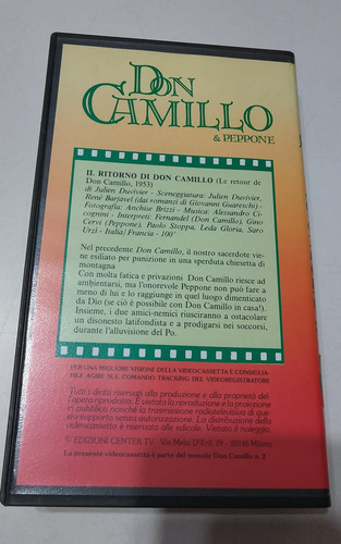 Julien Duvivier Il Retorno Di Don Camillo Vhs Original (Usado)