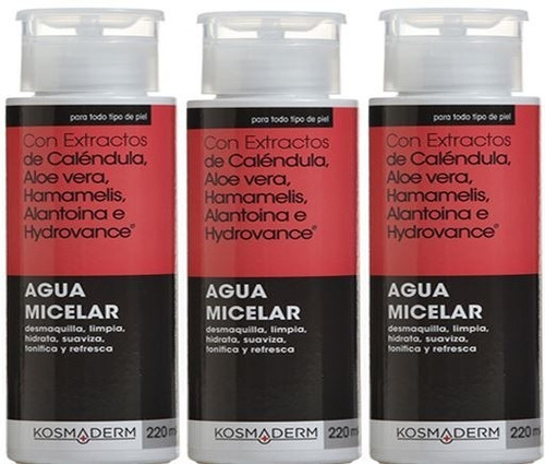 3 Agua Micelar 220 Ml - mL a $418