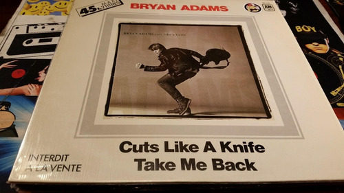 Bryan Adams Cuts Like A Knife Take Me Back Vinilo Francia 83