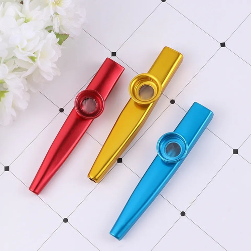 Kazoo Metálico De Aluminio Set De 4 Unidades
