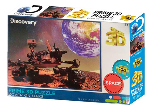 Puzzle Discovery 100 Pzs 3d Rover On Mars Universo Binario