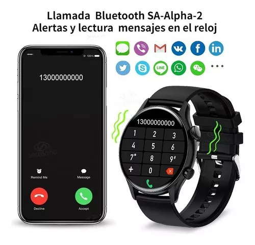 Reloj Inteligente Hombre Nfc Llamado Bluetooth Para Xiaomi Color De La  Malla Black Steel