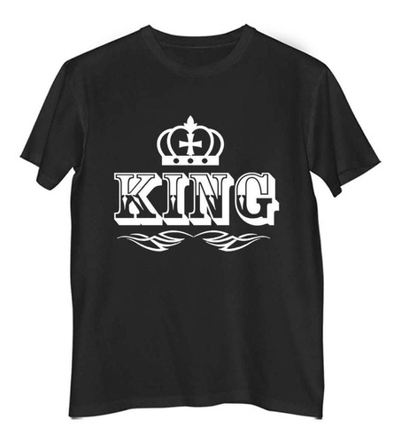 Remera Hombre Color King Queen Rey Reina Corona M2