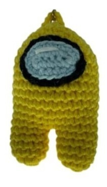 Amigurumi Crochet Among Us Amarillo Llavero Tejido A Mano
