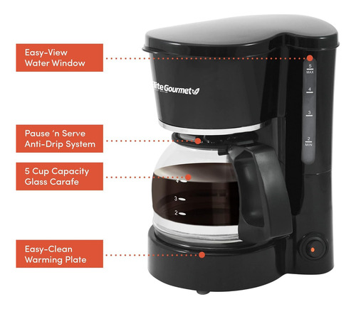 Cafetera Automática De Goteo Elite Gourmet Ehc-5055 Con