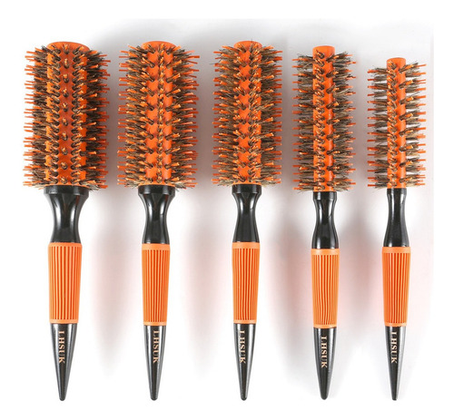 . Kit 5 Cepillos Profesionales De Peluquería Cerdas De