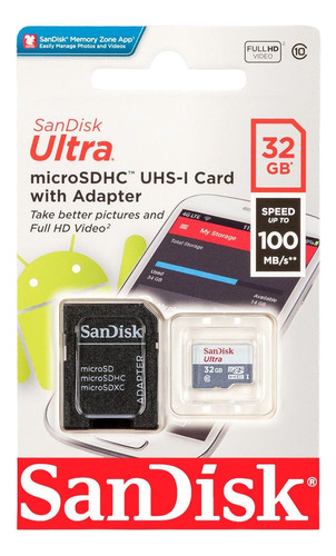 Memoria Sd Ultramicro Sandisk 32gb