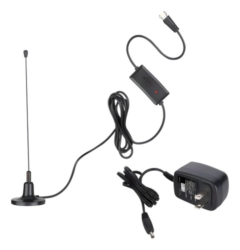 Mini Antena Uhf Con Base De Imán Y Booster De 26 Db