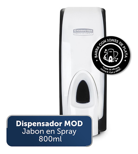 Dispensador Mod Soap Spray W/b 800ml Color Blanco