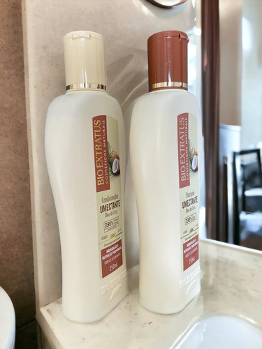 Kit 1 Shampoo 1 Condicionador Brilho Umectante 250ml Bio Ext