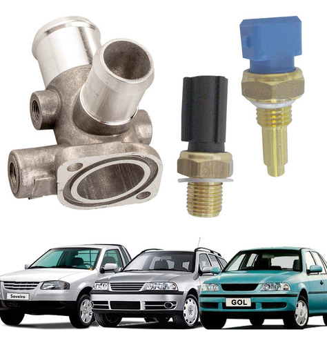 Kit Flange Do Cabeçote+sensores Gol Bola Ap Com Ar 1997/2000