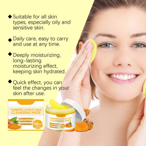 Almohadillas Limpiadoras F Turmeric Kojic Para Eliminar Manc