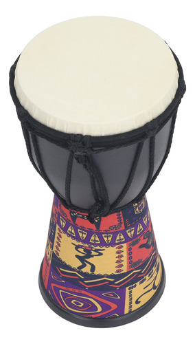 Tambor De Percusión Manual De 4 Pulgadas Con Diseño Africano