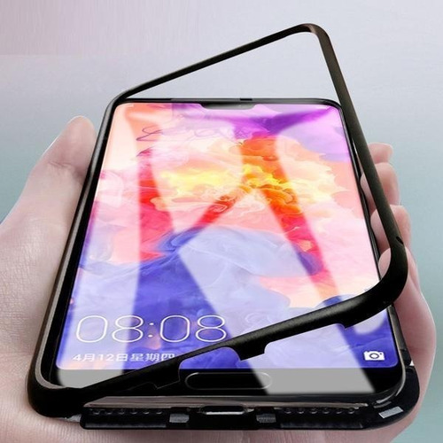 Imagen 2 de 7 de Funda Magnetica De Aluminio Cristal H9 Huawei P20/pro/lite