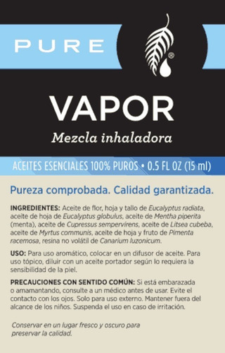 Aceite Esencial Menta - Mezcla Inhaladora Vapor Pure