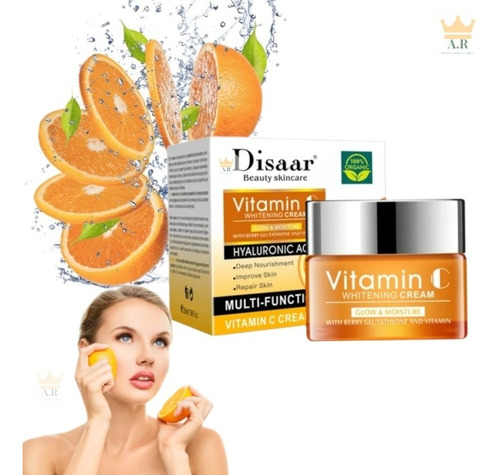 Crema Facial De Vitamina C Con Ácido Hialurónico Antiarrugas