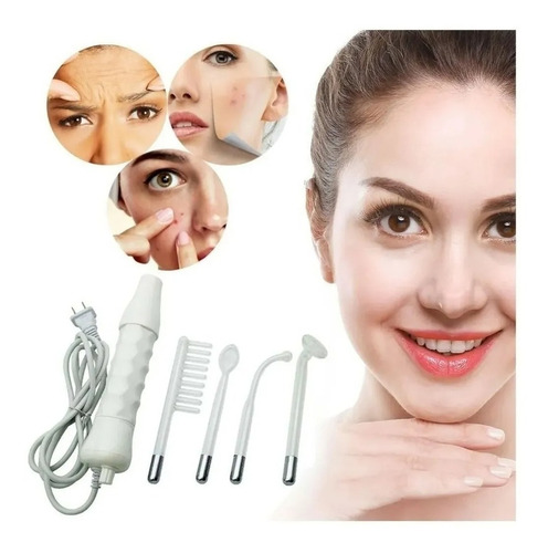 Maquina Alta Frecuencia Portátil Facial Y Corporal De 4 Elec