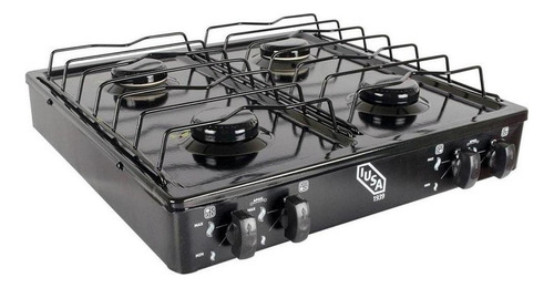 Parrilla A Gas Iusa Caper Negra 4 Quemadores