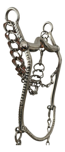 Freno Charro Para Caballo De Acero Inoxidable Con Cadenillas