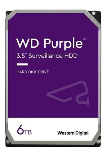 Disco Hdd 6tb Wd 3.5 Purple Surveillance 256mb Wd63purz !