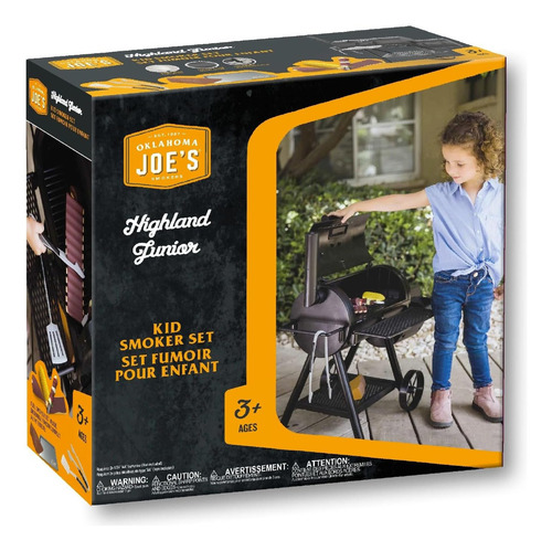 Cocinita Niños Asador Parrilla Con Accesorios Oklahoma Joe's Color Negro