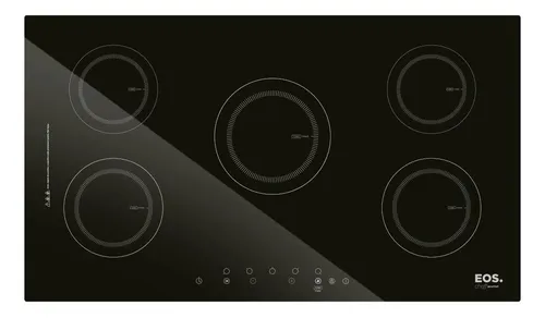 comprar Cooktop De Indução Cinco Bocas Eos Preto 9500w Eci05ep 220v