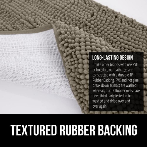 Alfombra De Baño Absorbente De Felpilla Extra Suave Latte