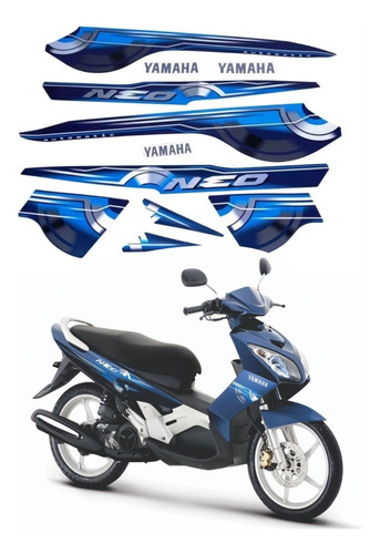 Kit Adesivos Yamaha Neo 2010 Azul 10310