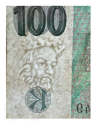 Billete De República Checa 100 Coronas Karel I V Nvo.sc 1997