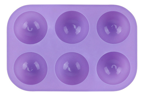 Molde Para Tartas De Silicona, 6 Cavidades, Semiesférico,