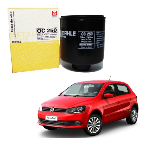 Filtro Óleo Motor Mahle Oc250 Gol G6 1.6 2013 2014 2015