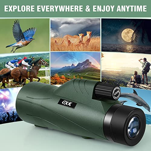 Telescopio Monocular De Potencia 12x56 Con Bolsa De Viaje Pa