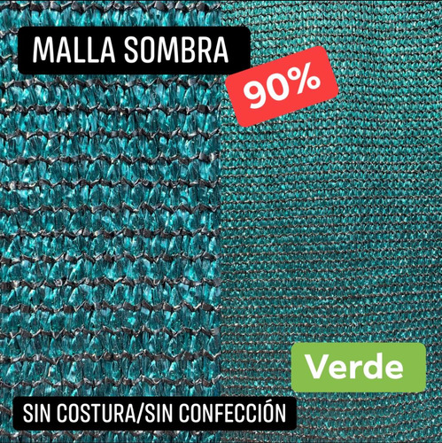 Malla Sombra Raschel 90%5x12 Sinconfeccion/sin Costura Verde