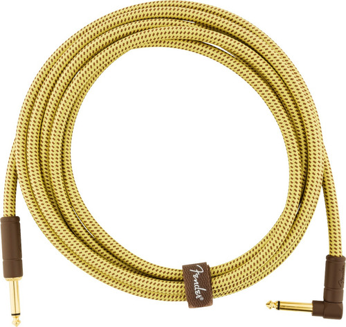 Cable amarillo Fender Deluxe Tweed P10xP10 en L (90°) de 3 m