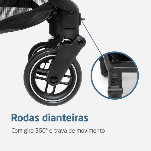 Carrinho Eva³ Com Bebê Conforto E Base Maxi Cosi
